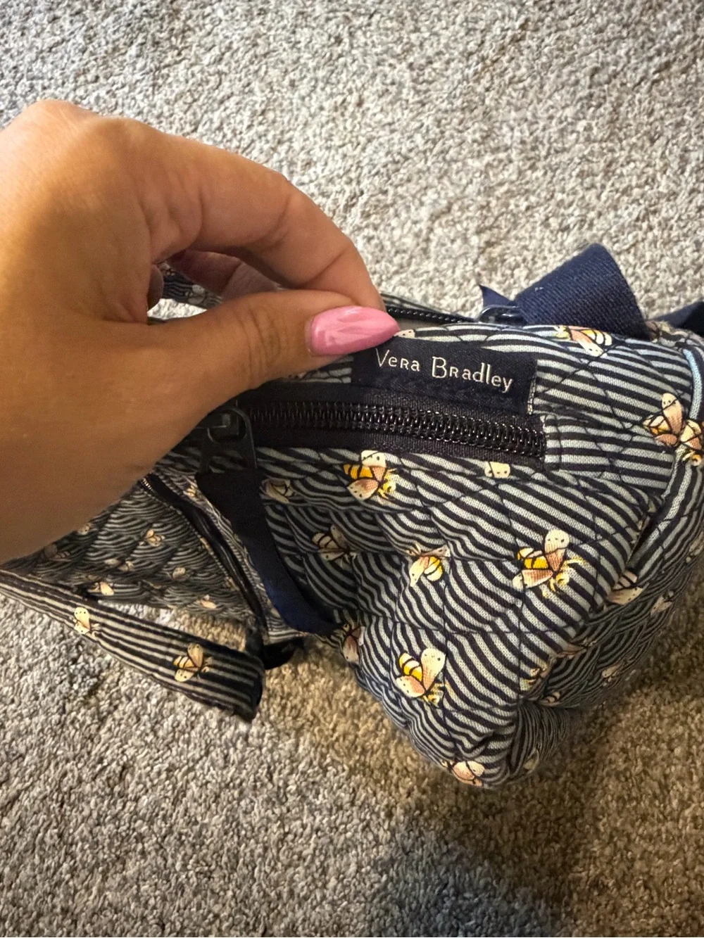 Vera Bradley Bees Quilted Cotton Mini Totepack Backpack